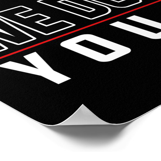 Dit is Amerika dat we je niet herverdelen. Poster (Hoek)