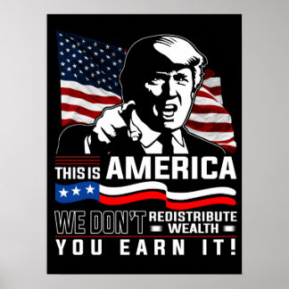 Dit is Amerika dat we je niet herverdelen. Poster