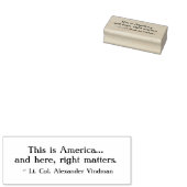 "Dit is Amerika...en hier doet het ertoe" Stempel (Gestempeld)