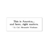 "Dit is Amerika...en hier doet het ertoe" Stempel (Afrduk)
