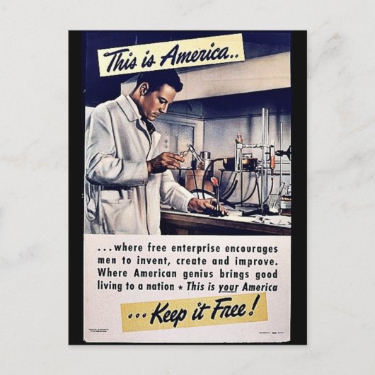 Dit is Amerika houdt het vrij! Briefkaart (Voorkant)