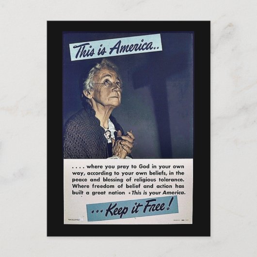 Dit is Amerika houdt het vrij! Briefkaart (Voorkant)