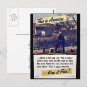 Dit is Amerika houdt het vrij! Briefkaart (Voorkant / Achterkant)