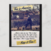 Dit is Amerika houdt het vrij! Briefkaart (Voorkant)