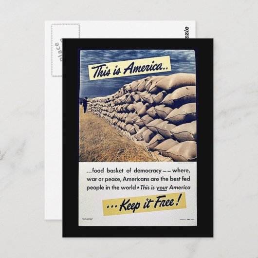 Dit is Amerika houdt het vrij! Briefkaart (Voorkant / Achterkant)