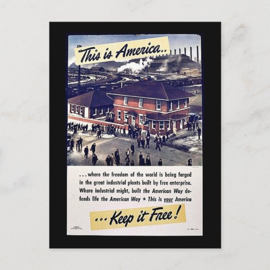 Dit is Amerika houdt het vrij! Briefkaart (Voorkant)