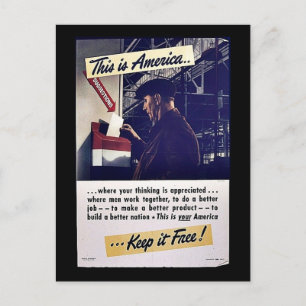 Dit is Amerika houdt het vrij! Briefkaart