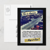 Dit is Amerika houdt het Vrij! Briefkaart (Voorkant / Achterkant)