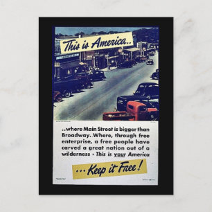 Dit is Amerika houdt het Vrij! Briefkaart