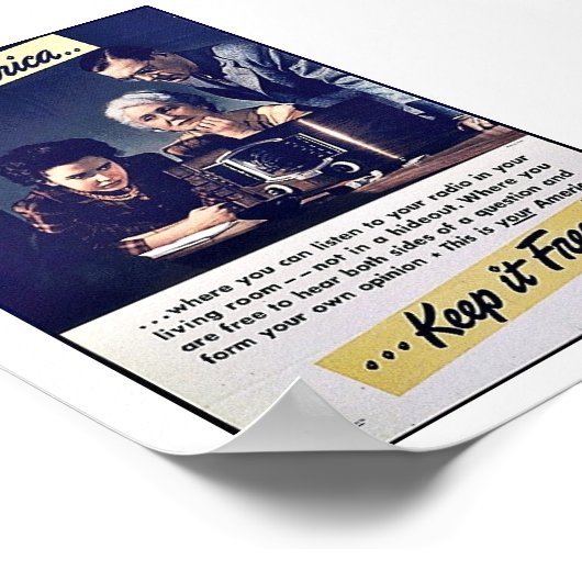 Dit is Amerika houdt het vrij! Poster (Hoek)