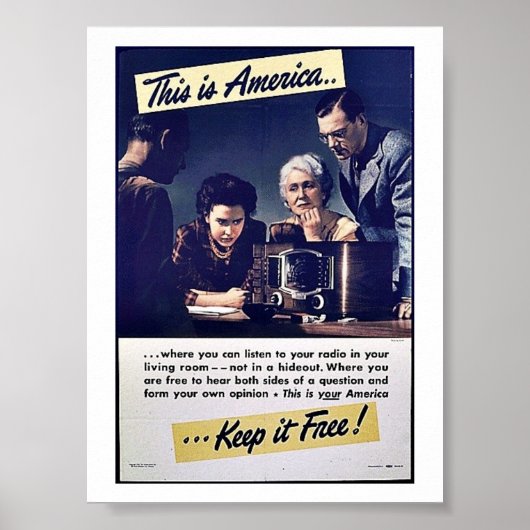 Dit is Amerika houdt het vrij! Poster (Voorkant)
