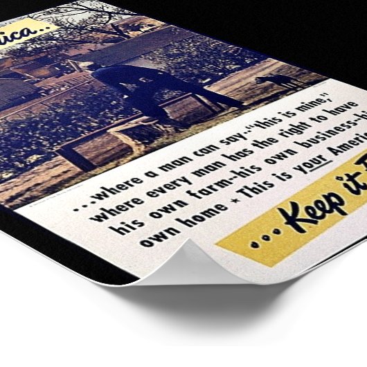 Dit is Amerika houdt het vrij! Poster (Hoek)