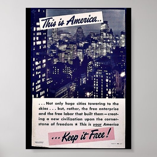 Dit is Amerika houdt het vrij! Poster (Voorkant)