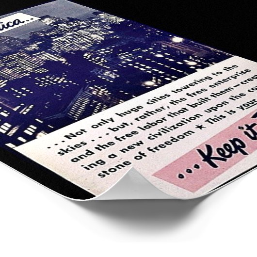 Dit is Amerika houdt het vrij! Poster (Hoek)