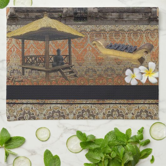 Dit is Bali Kitchen Towel Theedoek (Gevouwen)