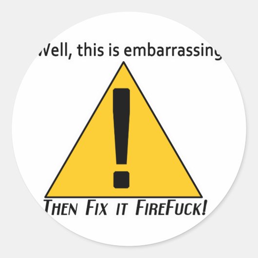 Dit is barmerend ronde sticker (Voorkant)