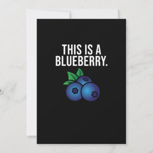 Dit Is Blauwe Bes Schattig Blauwe Bessen Eter Bes Bedankkaart