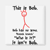 Dit is Bob — Knock Knock Jokes — Bob Jokes Memes Magneet (Voorkant)