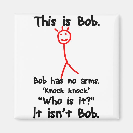 Dit is Bob — Knock Knock Jokes — Bob Jokes Memes Magneet (Voorkant)