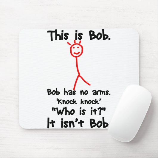 Dit is Bob — Knock Knock Jokes — Bob Jokes Memes Muismat (Met muis)