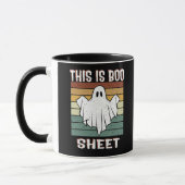 Dit is BOB Sheet Ghost Retro Halloween Mok (Links)