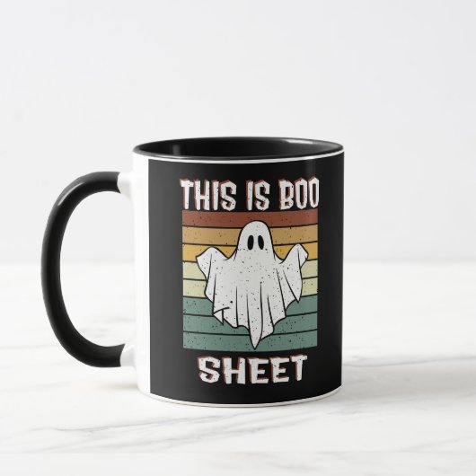 Dit is BOB Sheet Ghost Retro Halloween Mok (Links)