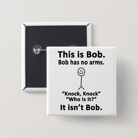 Dit is Bob Vierkante Button 5,1 Cm (Voorkant /achterkant)