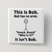 Dit is Bob Vierkante Button 5,1 Cm (Voorkant)