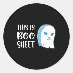 Dit is boekenblad leuk Halloween Gezegden Ronde Sticker