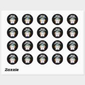 Dit is boekenblad leuk Halloween kostuum spook woo Ronde Sticker (Vel)