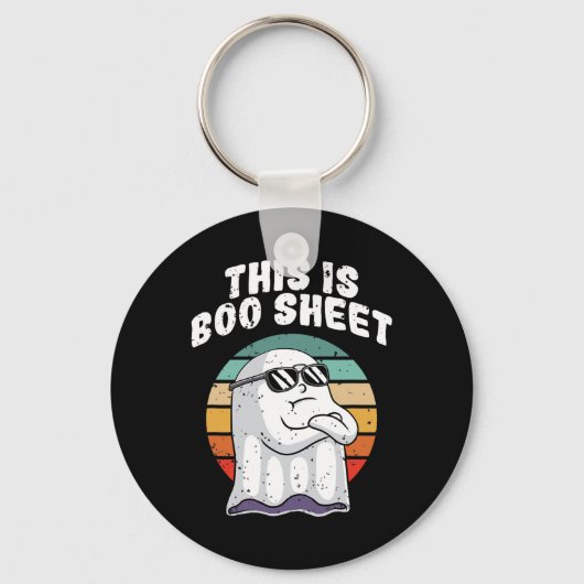 Dit is boekenblad leuk Halloween kostuum spook woo Sleutelhanger (Voorkant)