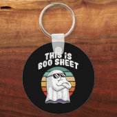 Dit is boekenblad leuk Halloween kostuum spook woo Sleutelhanger (Voorkant)