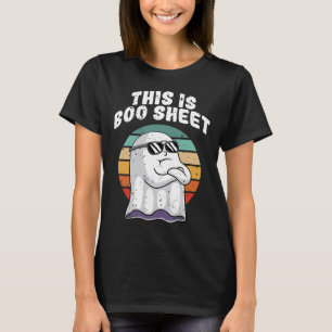 Dit is boekenblad leuk Halloween kostuum spook woo T-shirt