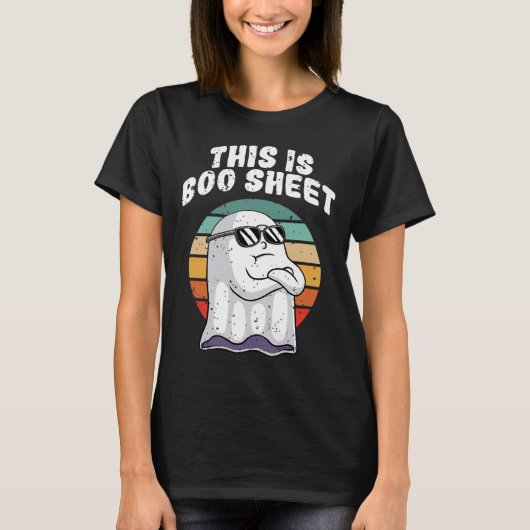 Dit is boekenblad leuk Halloween kostuum spook woo T-shirt (Voorkant)