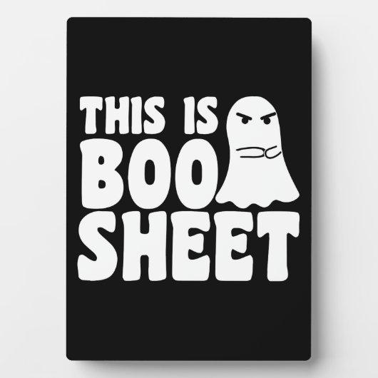 Dit is Boo Blad Geest Grappig Halloween Kostuum Fotoplaat (voorkant)