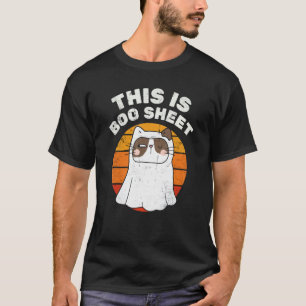 Dit Is Boo Shee Geest Grappige Kat Halloween Kostu T-shirt