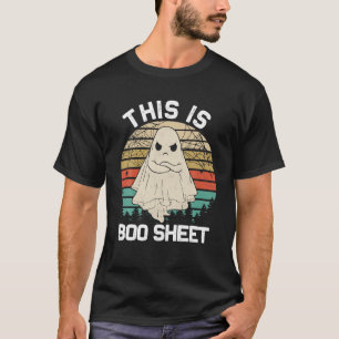 Dit is Boo Sheet Boze Geest Retro Halloween T-shirt