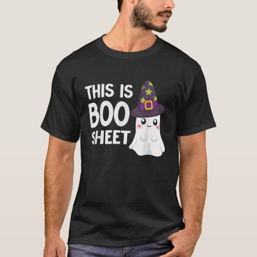 Dit is Boo Sheet Funny Halloween Costume Ghost T-shirt (Voorkant)