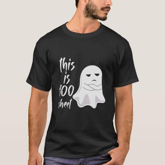 Dit is Boo Sheet Funny Halloween Ghost T-shirt (Voorkant)