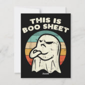 Dit is Boo Sheet Geest Feestdagenkaart (Achterkant)
