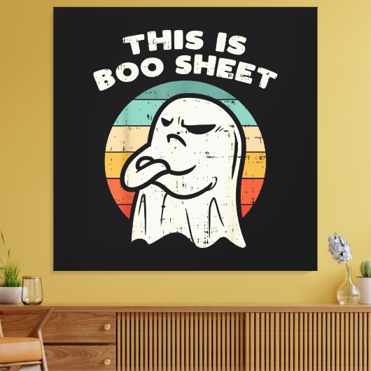 Dit is Boo Sheet Ghost Canvas Afdruk (Insitu (Woonkamer))