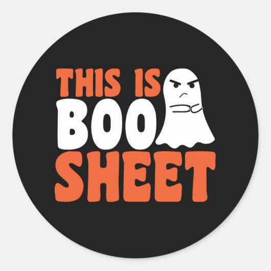 Dit is Boo Sheet Ghost Funny Halloween Costuum Ronde Sticker (Voorkant)