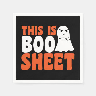 Dit is Boo Sheet Ghost Funny Halloween Costuum Servet