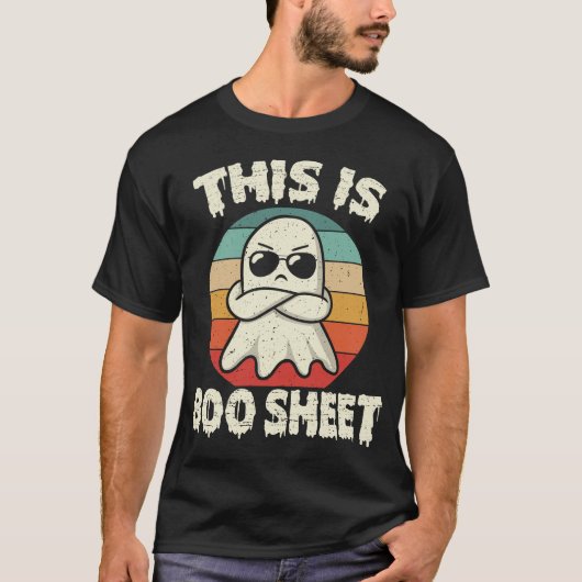 Dit is Boo Sheet Ghost Funny Halloween T-shirt (Voorkant)