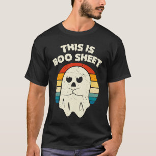 Dit is Boo Sheet Ghost Groovy Floral Halloween T-shirt