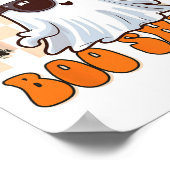 Dit is Boo Sheet Ghost Groovy Halloween Costume M Poster (Hoek)