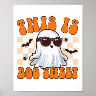 Dit is Boo Sheet Ghost Groovy Halloween Costume M Poster