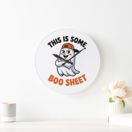 Dit is Boo Sheet Ghost Groovy Halloween Costuum Grote Klok (Huis)