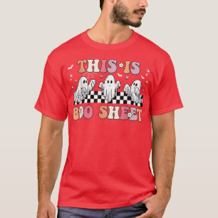 Dit is Boo Sheet Ghost Halloween Retro Groovy T-shirt