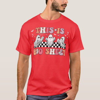 Dit is Boo Sheet Ghost Halloween Retro Groovy T-shirt